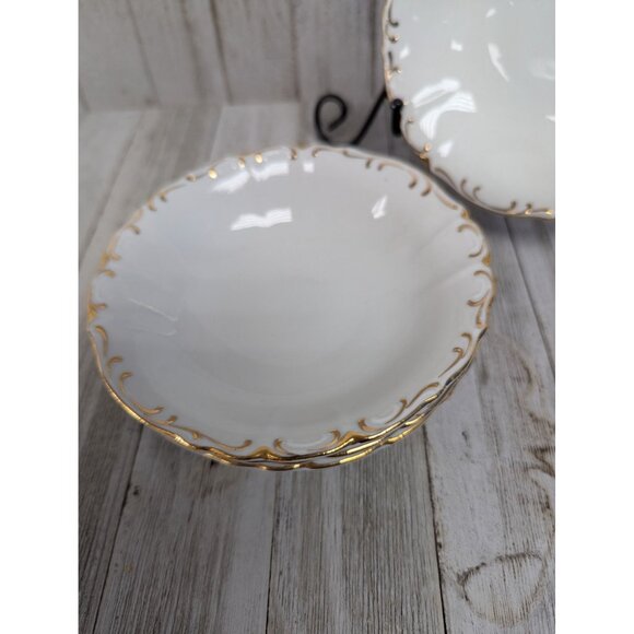 Vintage BOHEMIAN Fine China Set of 4 Dessert Bowls Czechoslovakia BOH53 - Picture 2 of 7